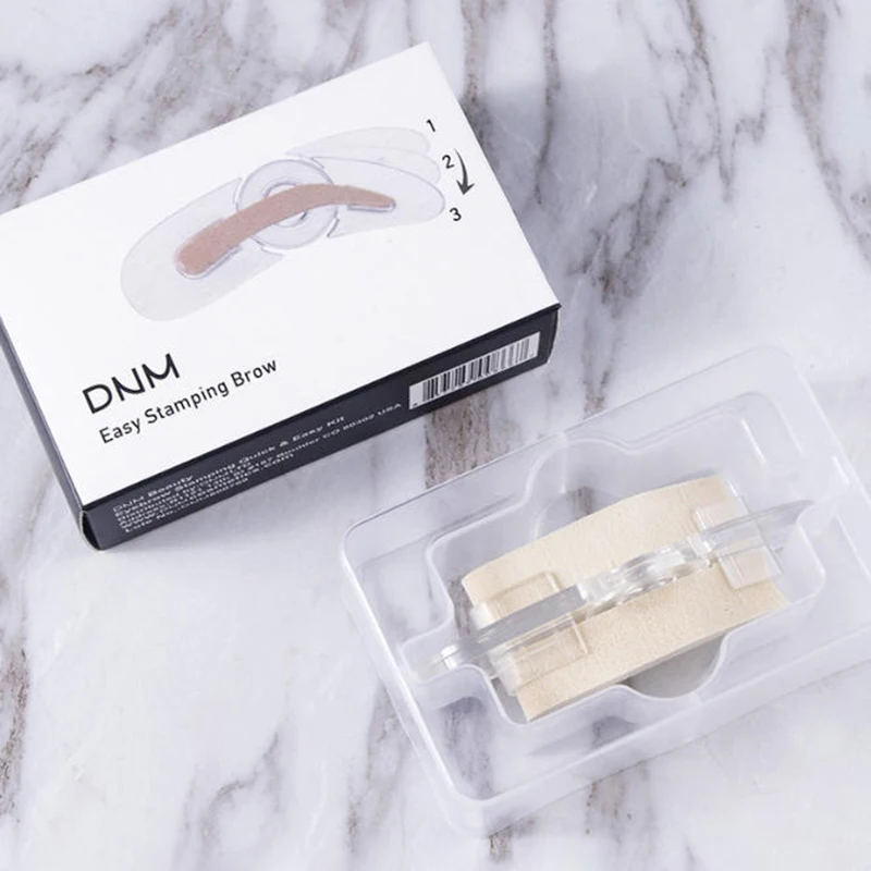 【1 Stück professionelle, verstellbare Augenbrauen-Schablonen, Stempelschwamm-Schablonen, Augen-Make-up, natürlicher Brauentyp】