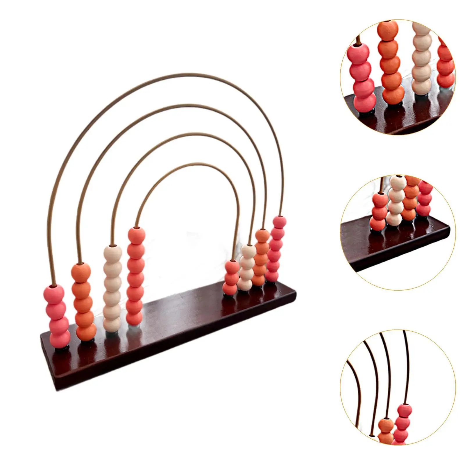 Holz Regenbogen Abakus Perlen pädagogische Holz spielzeug Kinder frühe mathematische Fähigkeiten