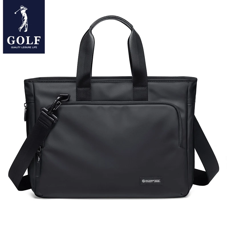 GOLF Men's Handbag Waterproof Nylon Briefcase 16” Laptop Bag Detachable Strap  Business Trips Oxford Cloth Document Organize