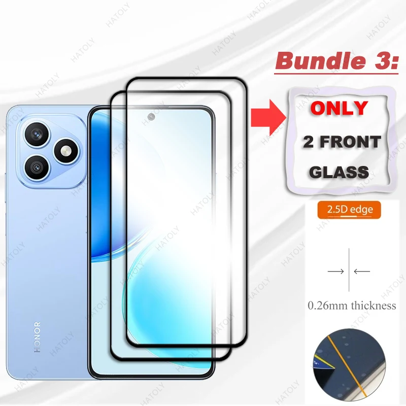 

Защитная пленка для стекла Honor X8d, защитная пленка для экрана с черным краем, защита для объектива камеры, закаленная пленка для Honor X8d