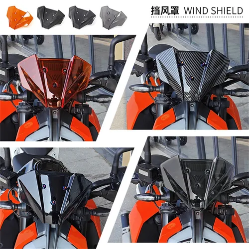 2017-2023 parabrisas de motocicleta deflectores de viento Protector de escudo para DUKE 390 125 DUKE390 DUKE125