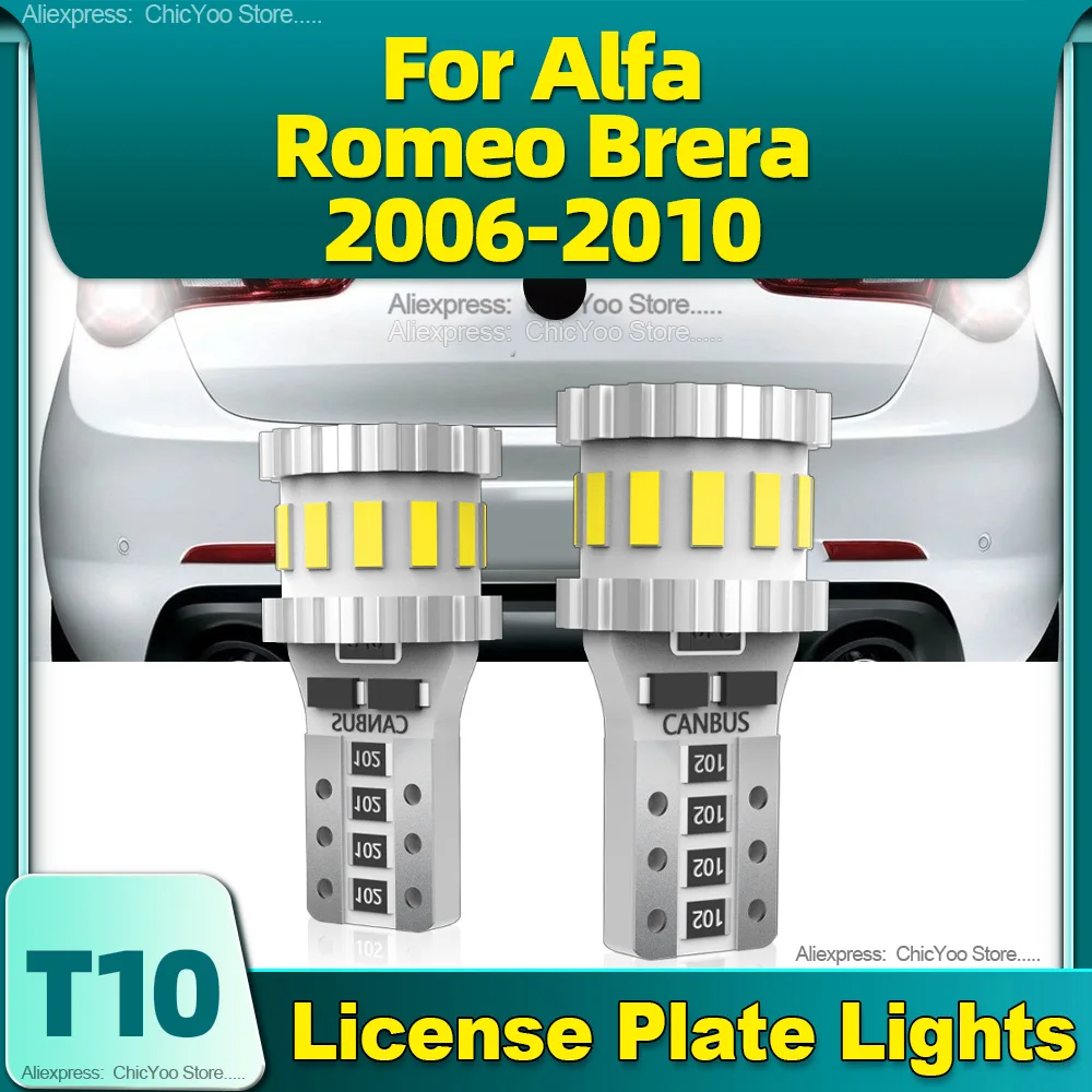 

High Quality W5W T10 Bulbs Canbus 6000K License Plate Light Signal Lamp 12V For Alfa Romeo Brera 2006 2007 2008 2009 2010