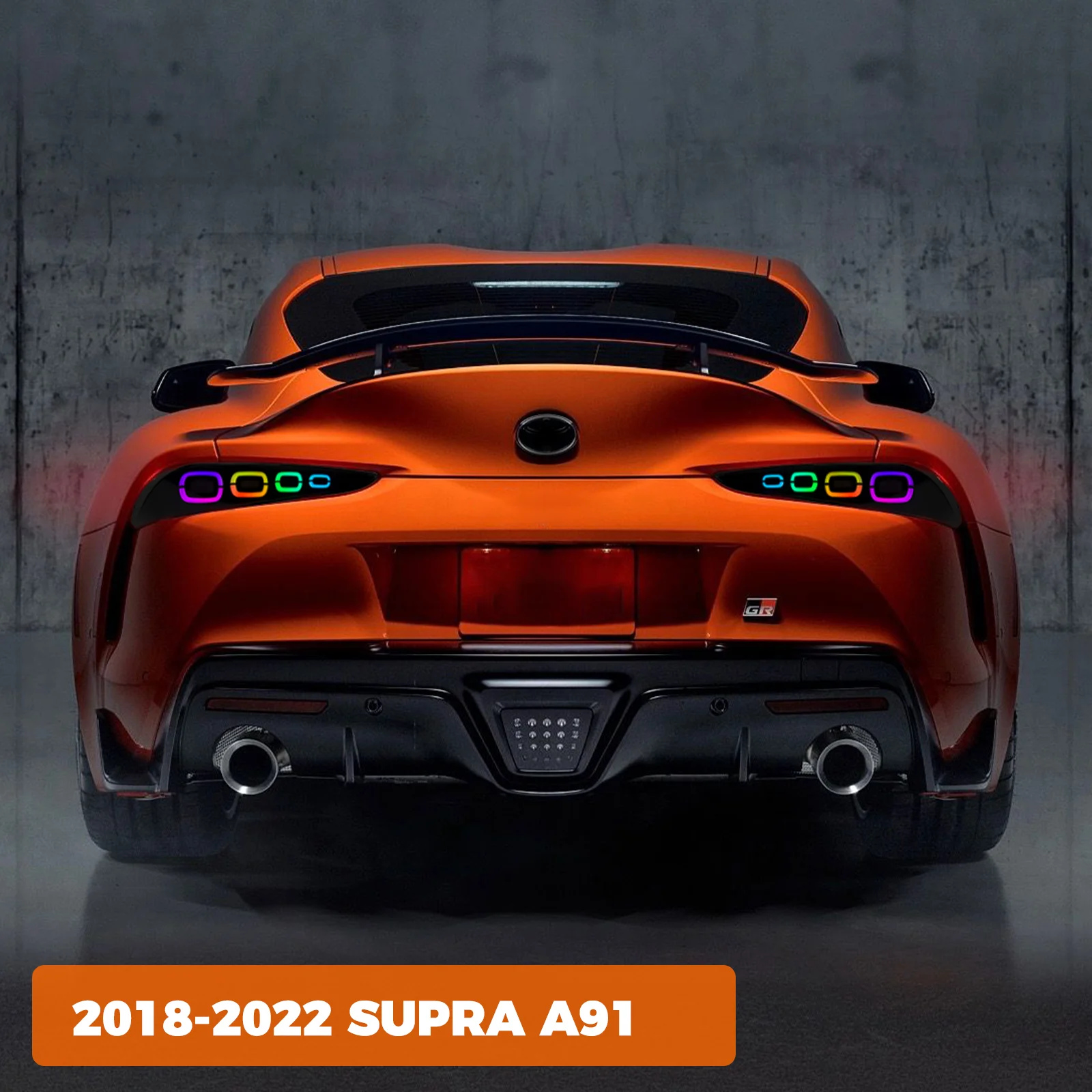 

LED Taillights for Toyota Supra 2018-2022 1Pair RGB Dynamic Animation Exterior Turn Lights Automotive Tail Lights