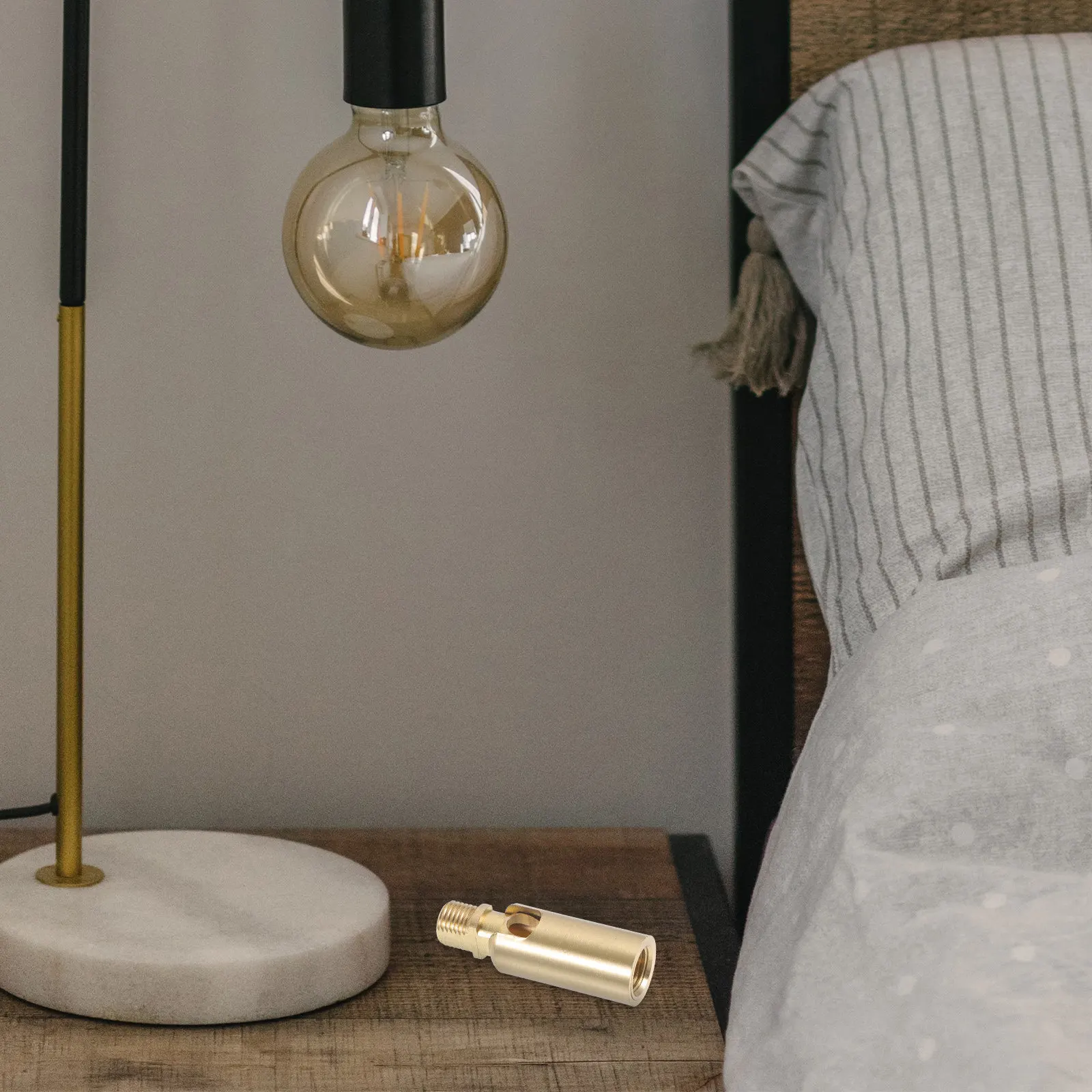 Solid Copper Sloped Ceiling Adapter 180 Degree Swivel Ceiling Light Converter for Wall Sconce Pendant Suspension Canopy