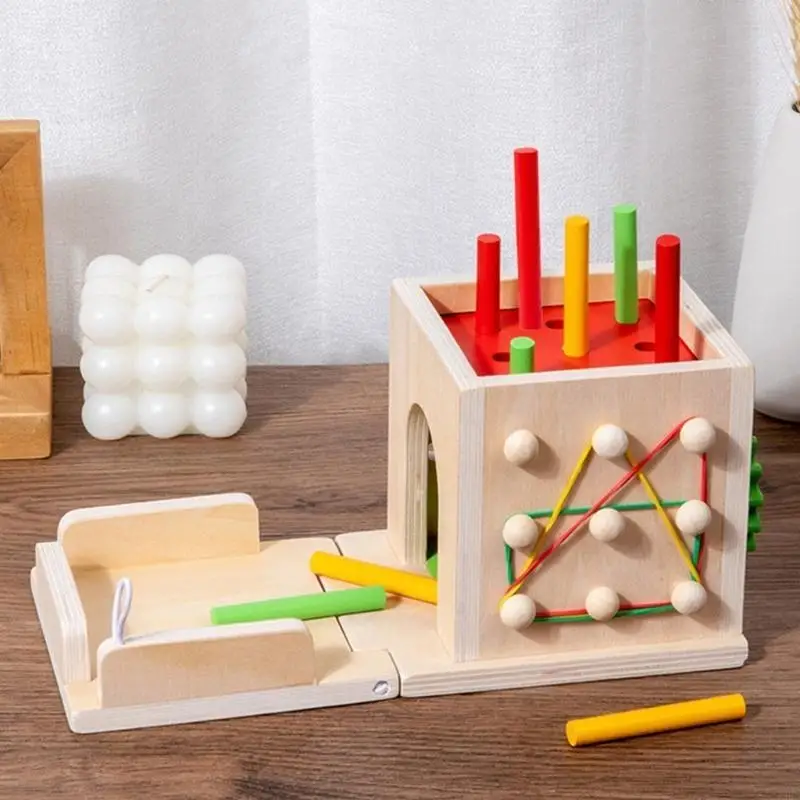 J2HD – jouet comptage pour enfants, boîte à puzzle en bois, jouet branchement carottes, jouet d'activité pour