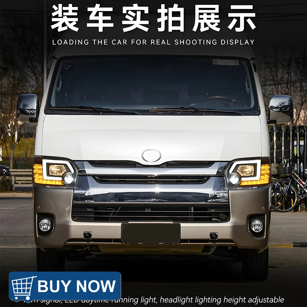 

For Toyota Hiace 2004-2018 Car Headlight Assembly Upgrade New HID Projector Lens Automotive Tools and Accessories