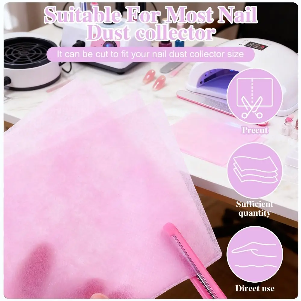 Picture 4: 100pcs Comfortable Nail Vacuum Cleaner Filter Paper Non-woven Flexible Nail Dust Collector Paper High Precision Fine Filtration