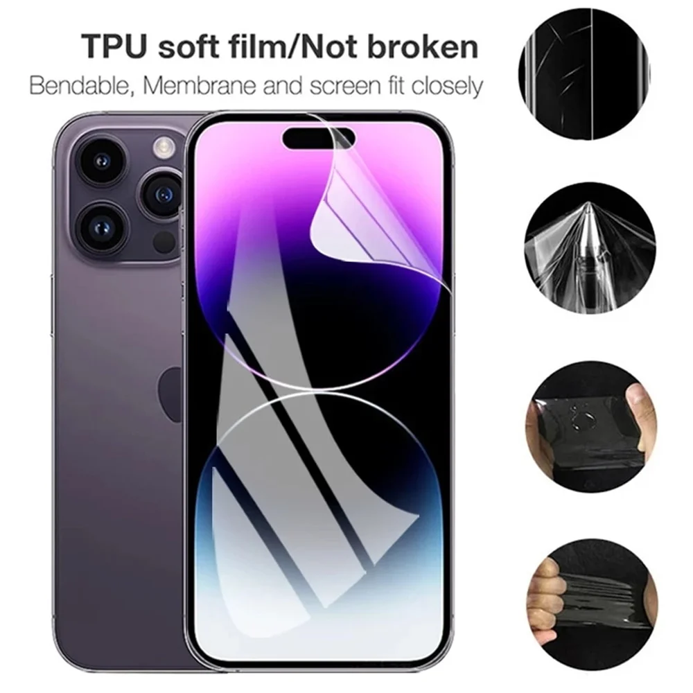 4PCS Hydrogel Film For LG Wing 5G Velvet V60 ThinQ 5G V40 V50 V30 PLUS W31 W41 Pro Stylo 7 6 K71 5 Q60 X6 Screen Protector
