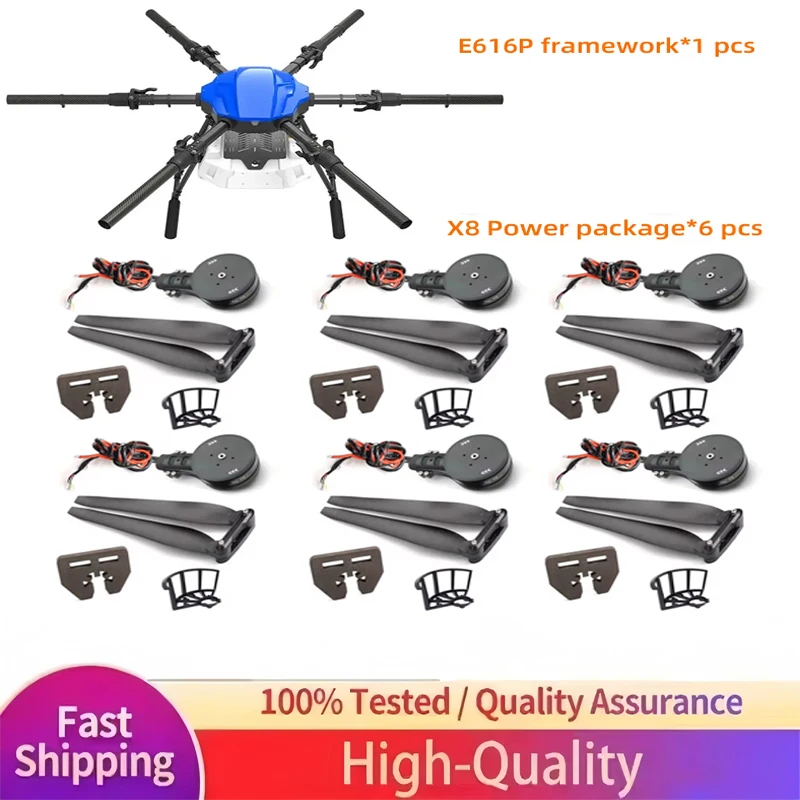 EFT E616P 16L 16kg Agricultural spray frame kit four-axis Folding Quadcopter with Hobbywing X8 power system