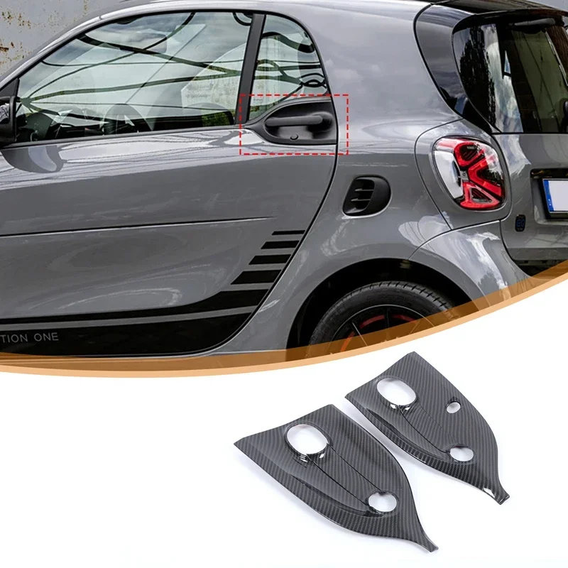 For Mercedes-Benz smart 2016-2021 ABS carbon fiber Car exterior door bowl protective cover decorative sticker Car accessories