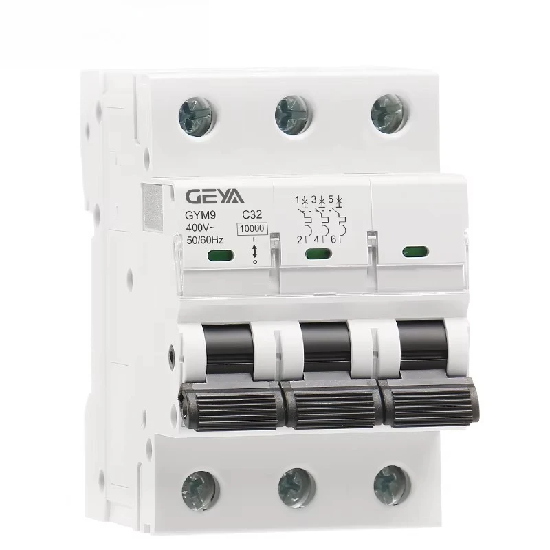 2PCS GYM9 1P 2P 3P 4P 10KA MCB From 1A to 63A High Breaking Capacity Miniature Circuit Breaker with CE Certificate