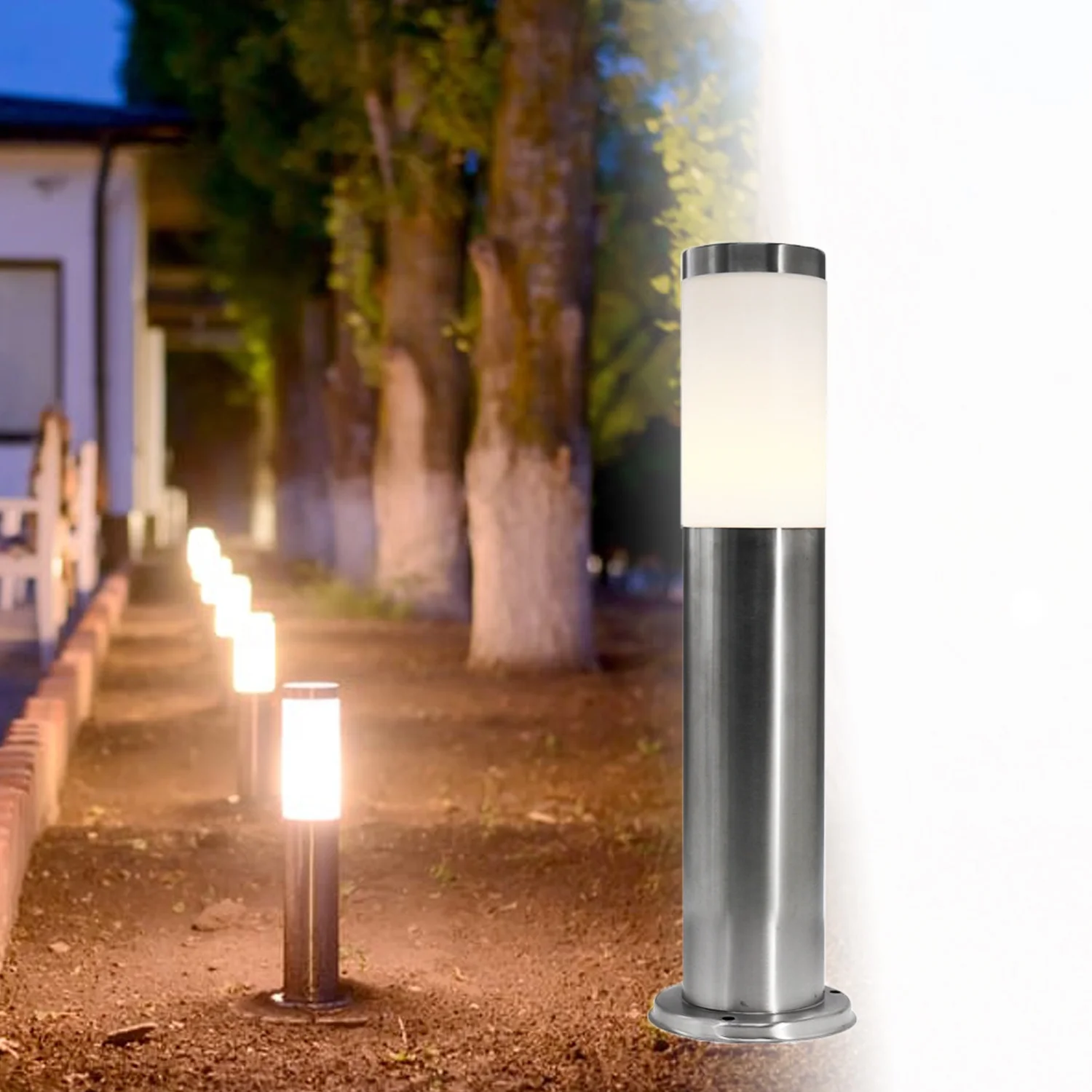 

Stainless Steel Led Pathway Lights Garden Outdoor Waterproof Landscape Path Light E27 Base 30CM 45CM 60CM Yard Lawn Walkway Lamp