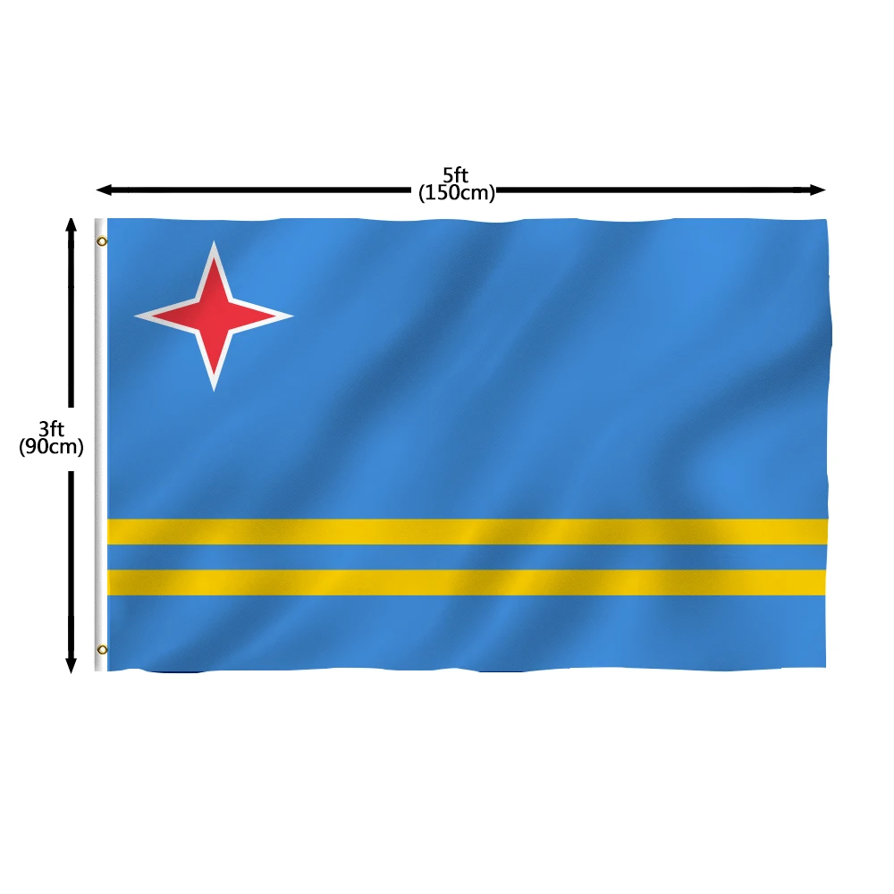 Flagnshow 100% Polyester Aruba Flags