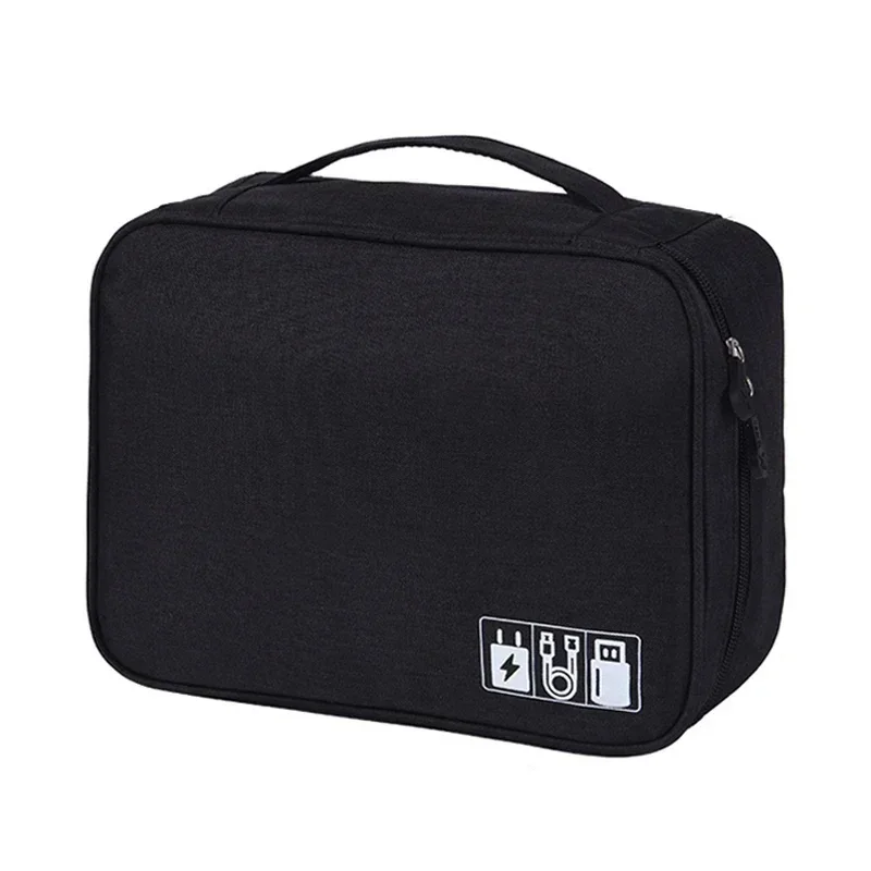 NONE Multifunktion ale wasserdichte digitale elektronische Organizer USB-Datenleitung Ladegerät Stecker Kopfhörer Reise Aufbewahrung tasche 8