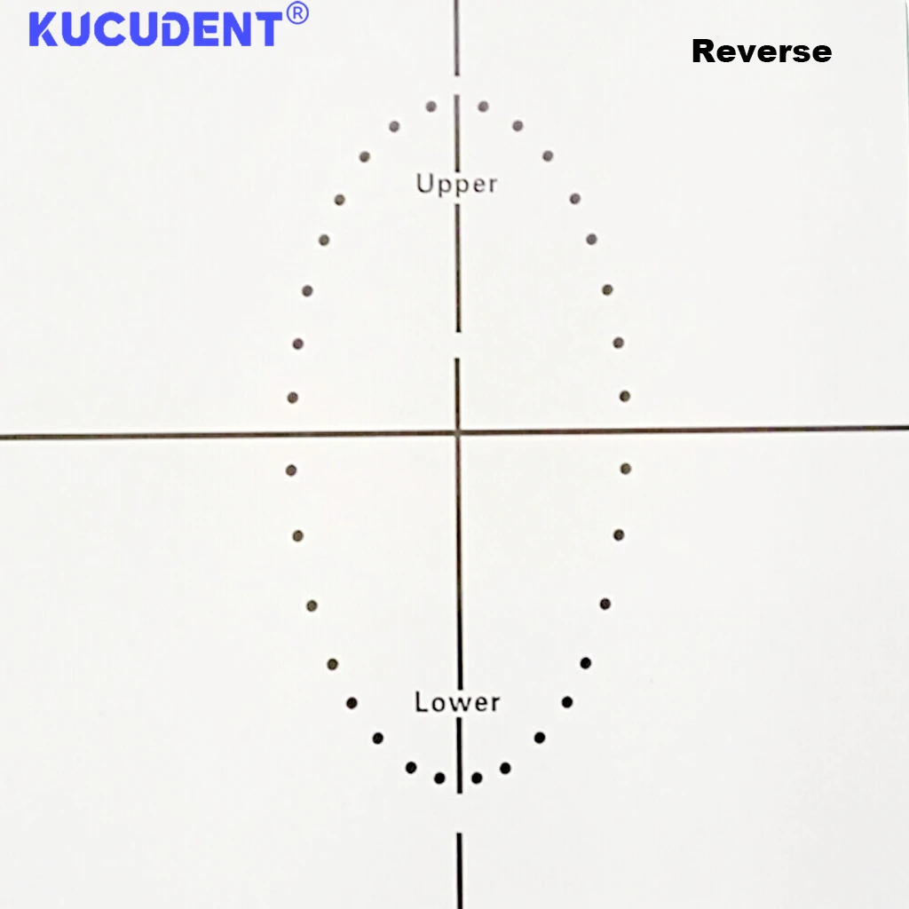 KUCUDEN1Pc Dental Rubber Dam Punch Hole Positioning Board Plastic Double Sided Punches Board Template Endodontic Punch Hole Tool