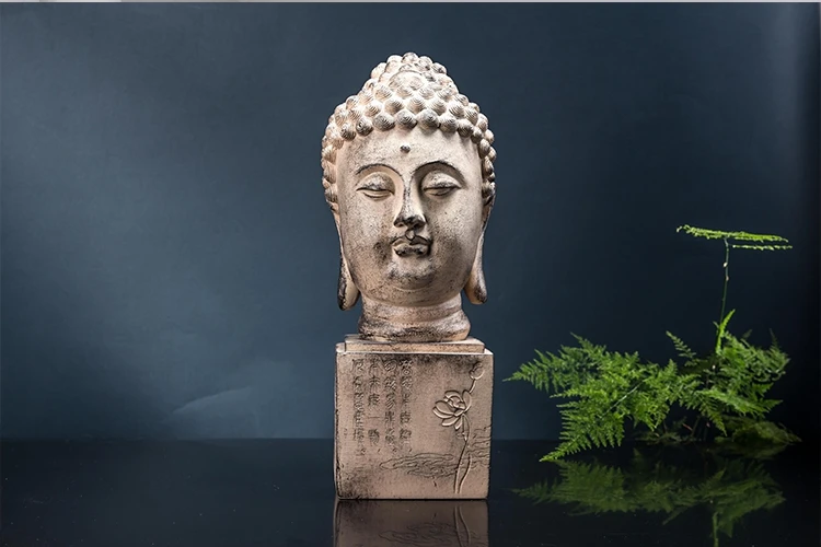 wholesale Buddha figure # TOP efficacious HOME family Talisman Buddhism Retro Ornamental statue-39cm large