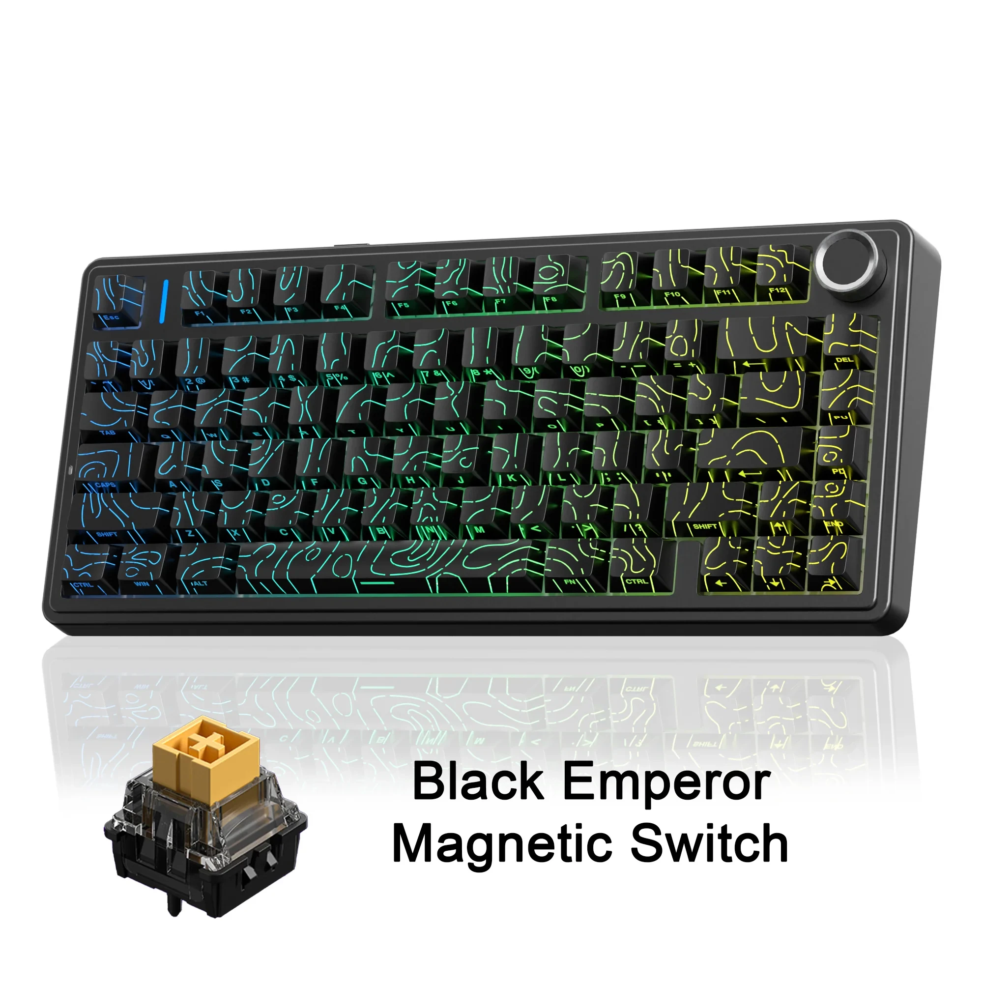 AULA F75 HE Wireless Hall Effect Magnetic Switch Gaming Keyboard Tri‑Mode 75% Hot‑Swap,8K Polling for FPS Gaming