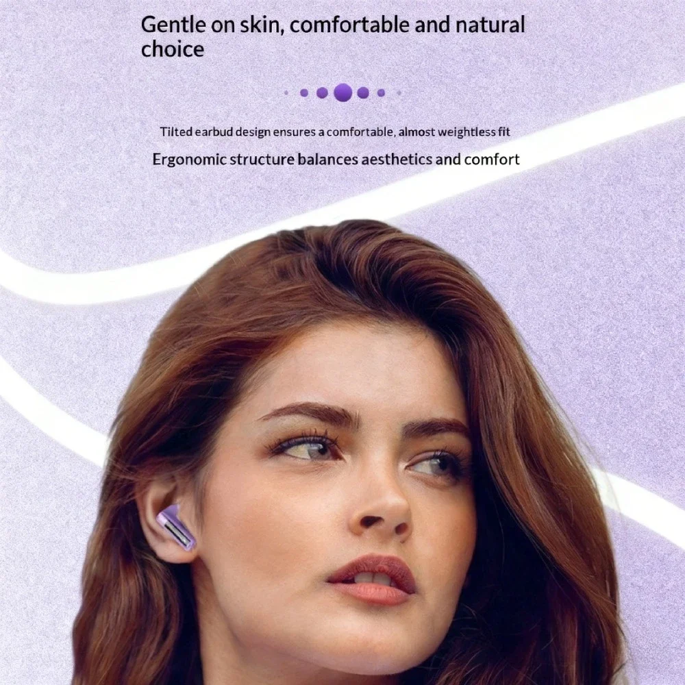 High Appearance Value Wireless Earbuds Active Noise Cancellation HD HIFI Sound for E‑Sports Games Music Movie Entertainment