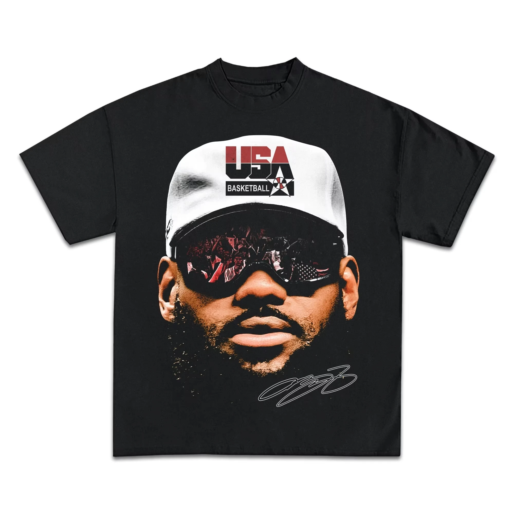 LeBron James Basketball Star T Shirt Men Women Short Sleeve Cotton Tees American Vintage Brand T-shirts Summer Tops Streetwear image 2