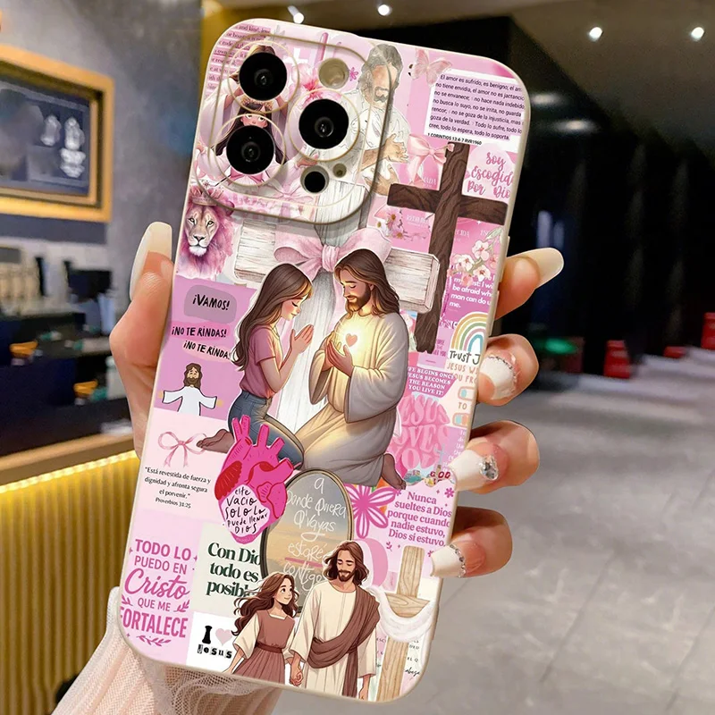 

Religious Colorful Painted Jesus Stylish Phone Case For Xiaomi Poco X7 X6 X5 F5 F6 F7 Pro Mi 11 Lite 5G 15T 14T 14 13T 12T Cover