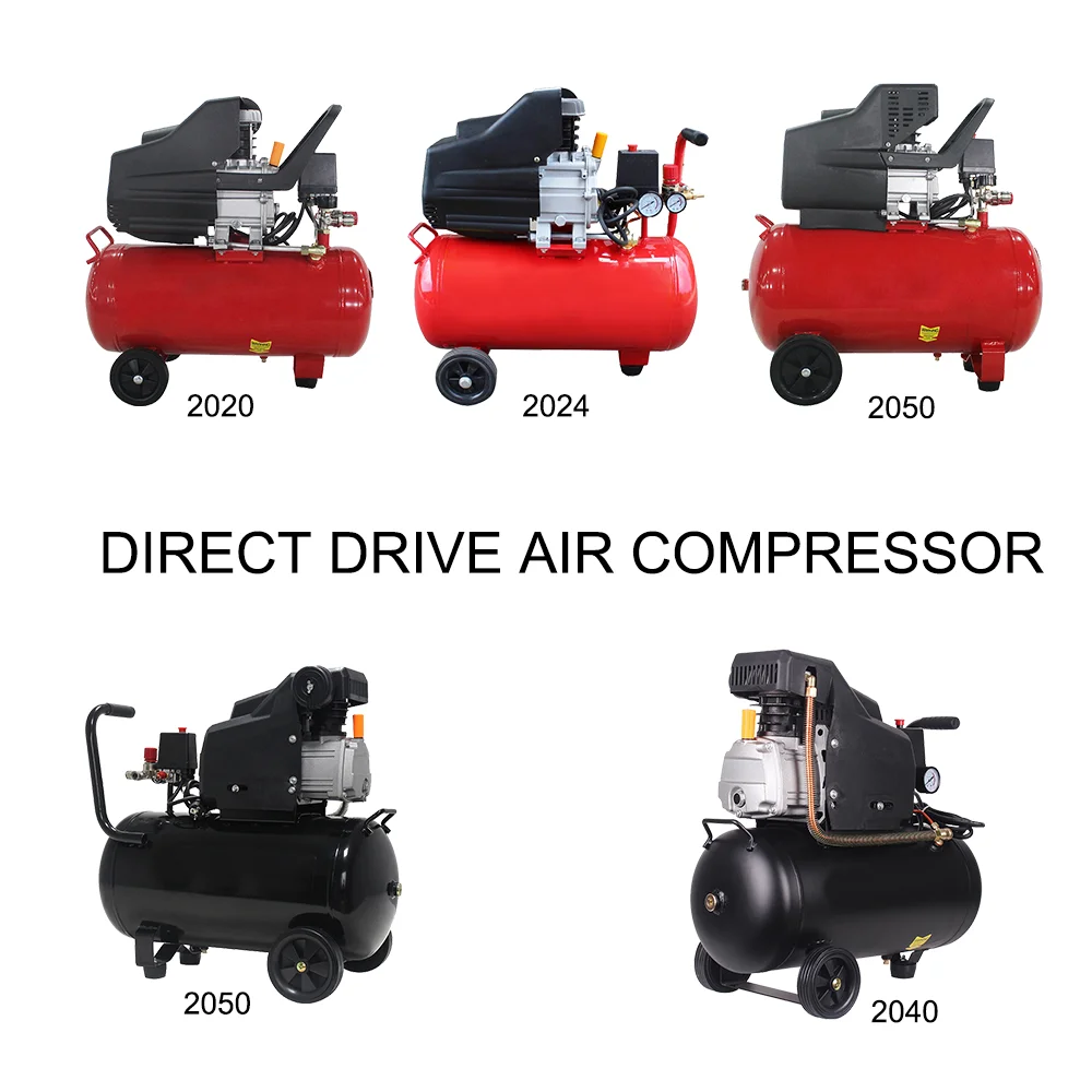 Kompresor Udara Tanpa Oli Daya Tinggi 1400W Profesional OEM Dapat Disesuaikan Tangki 30L untuk Pengisian Angin di Rumah, Garasi, Bengkel