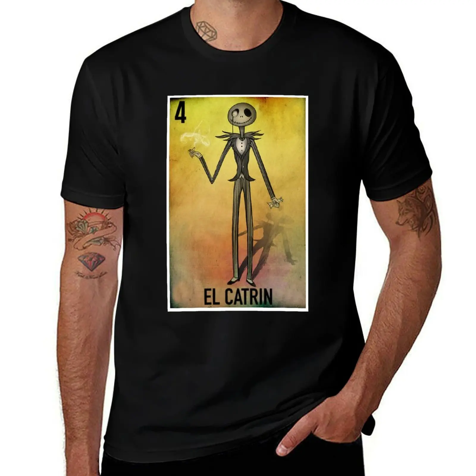 

El Catrin T-Shirt boys animal print croswit shirt man custom t shirt mens clothes