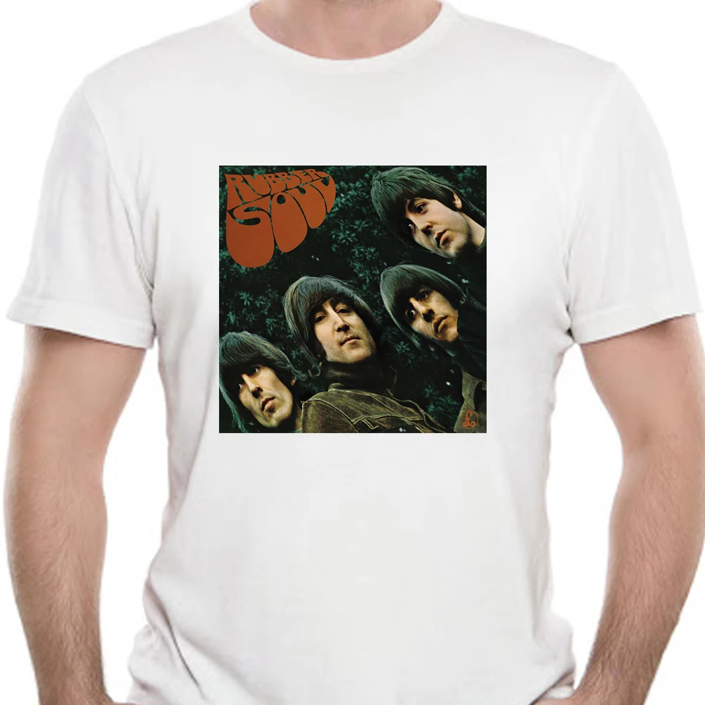 Authentic Band Rubber Soul Slim Fit T-Shirt Silver S-2XL NEW 0484X