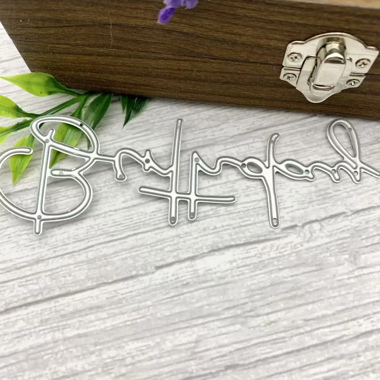 Cursive Birthday Letter Metal Cutting Dies DIY Birthday Greeting Card Scrapbook Title Embossing Craft Dies