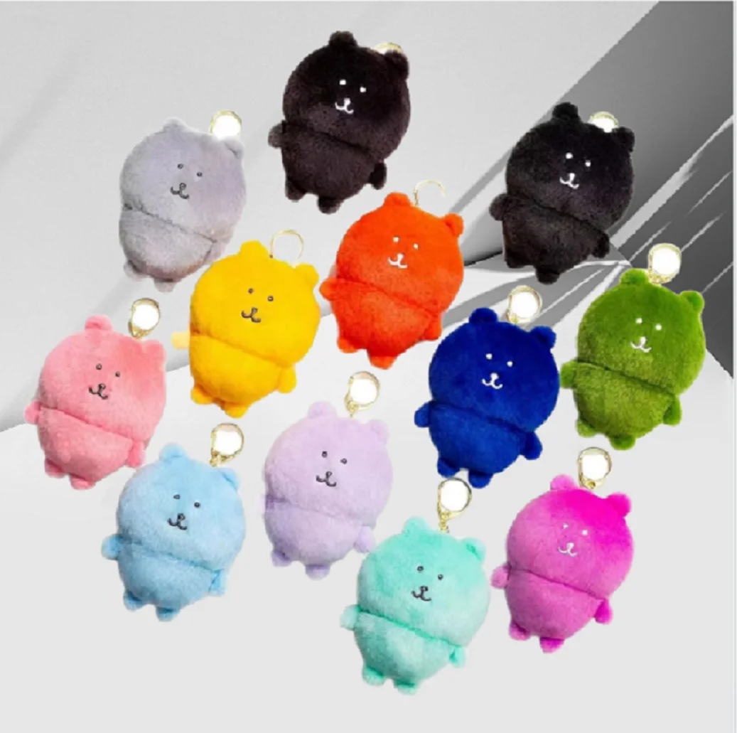 ホットジョークベアアニメぬいぐるみキーホルダー キュートなシロクマバッグペンダント かわいいソフトぬいぐるみアクセサリー 動物おもちゃ 誕生日プレゼントに