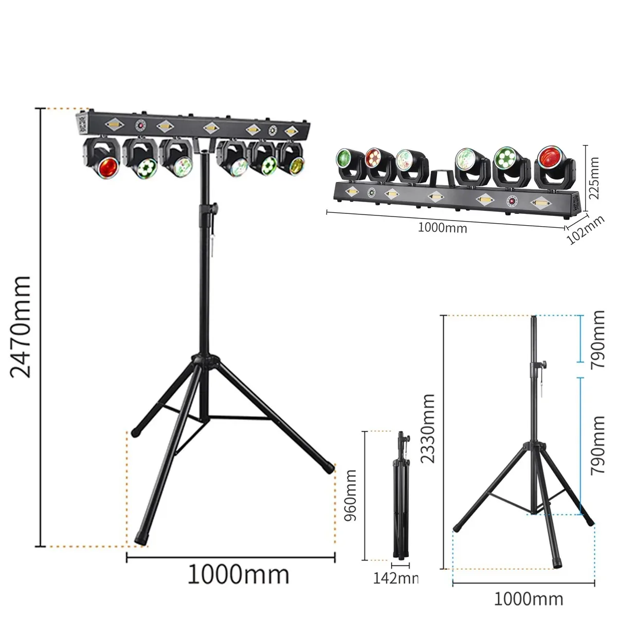 120W Moving Head Lights RGBW DMX512 Disco DJ Party Effect Remote Control Strobe Beam Wash Stage Lighting For Events Nightclub