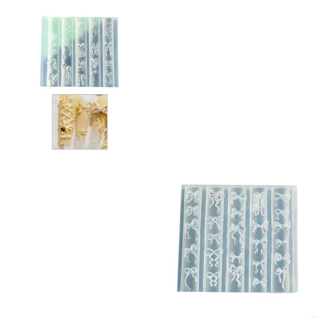 

Silicone Embellishment Molds Bowknot Theme Small Accessory Crafting Molds Y08E