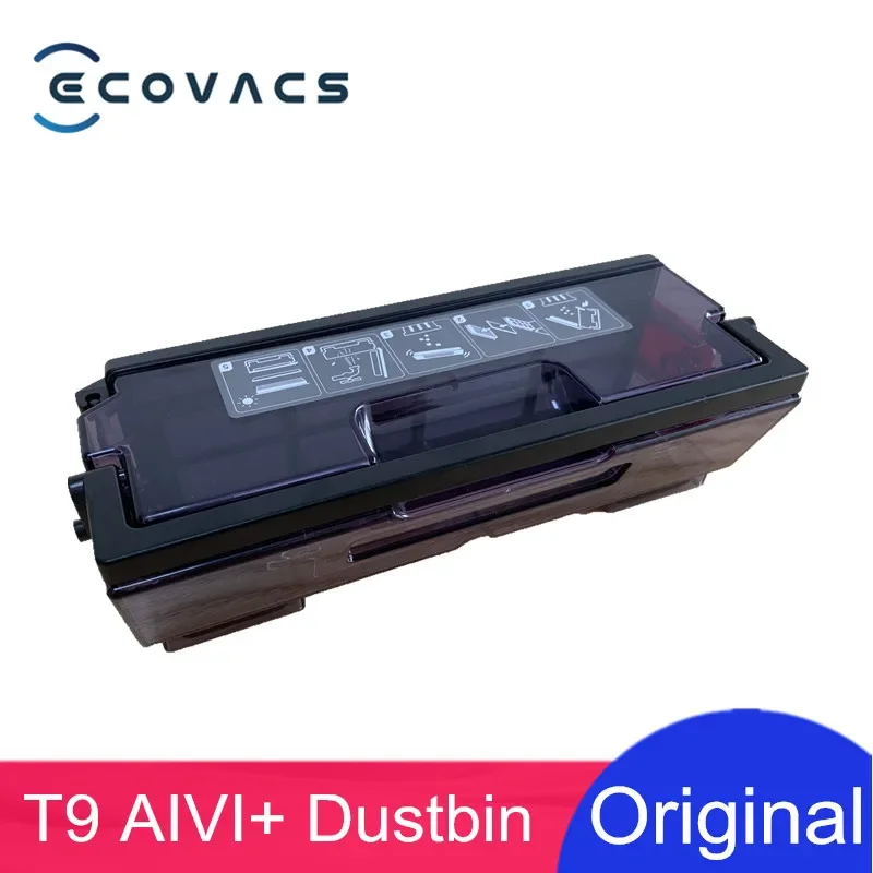 Original ECOVACS Accessory Dustbin for Deebot T9 AIVI Plus Dust Box for Auto Empty Station Cleaner Spare Parts