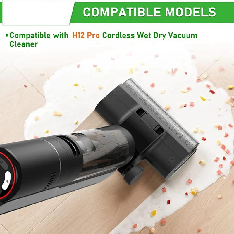 7PCS Replacement Brush Rollers and HEPA Filter for H12 Pro / H12 Dual Cordless Wet and Dry Vacuum Cleaner Parts-A009 view 4