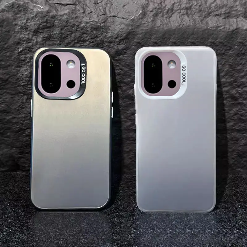 

For OnePlus 13 13R 13T 13S Case Simple New Color Silver Shell Frosted Simple Cover For OnePlus 13T Shockproof Bumper Funda