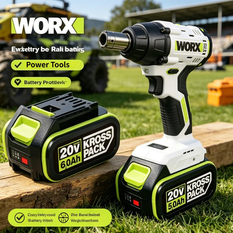 100% Original New Replacement Battery 20V 5.0Ah/6.0Ah for WORX Power Tools Series,Compatible With WA3016 WA3023 WA3054 WA3027