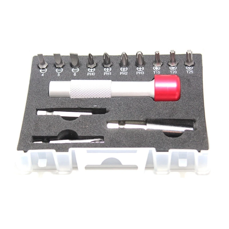 Functional Screwdriver Handle and Bit Set Tool for Furniture Installation and Maintenance