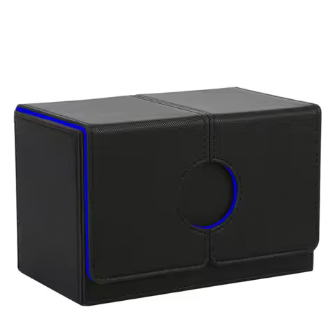 Fashion PU Leather Card Deck Box Flannel Collection Game MTG Trading Card Holder Window Collection Box Women Men