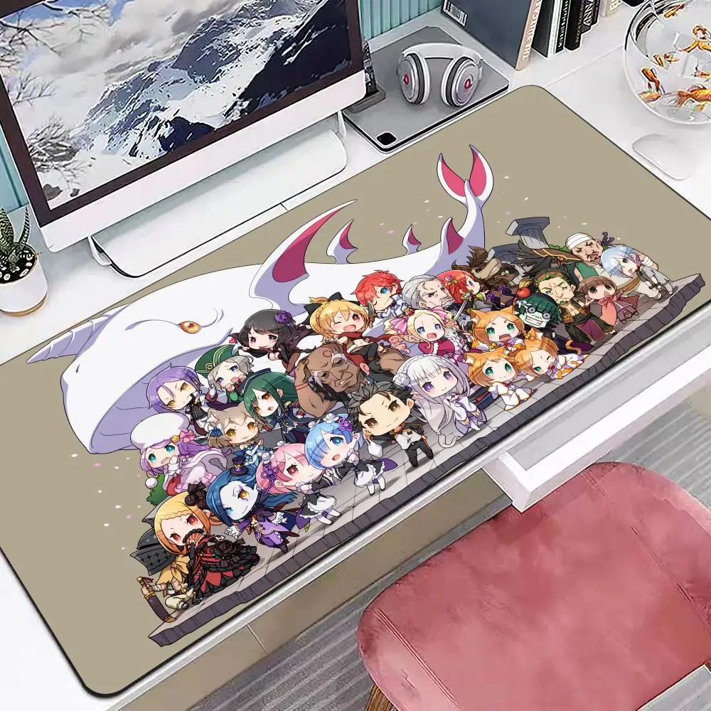

Re Zero аниме-девушки коврик для мыши нескольких размеров большой квадратный компьютерный офисный игровой настольный коврик резиновые противоскользящие коврики для мыши
