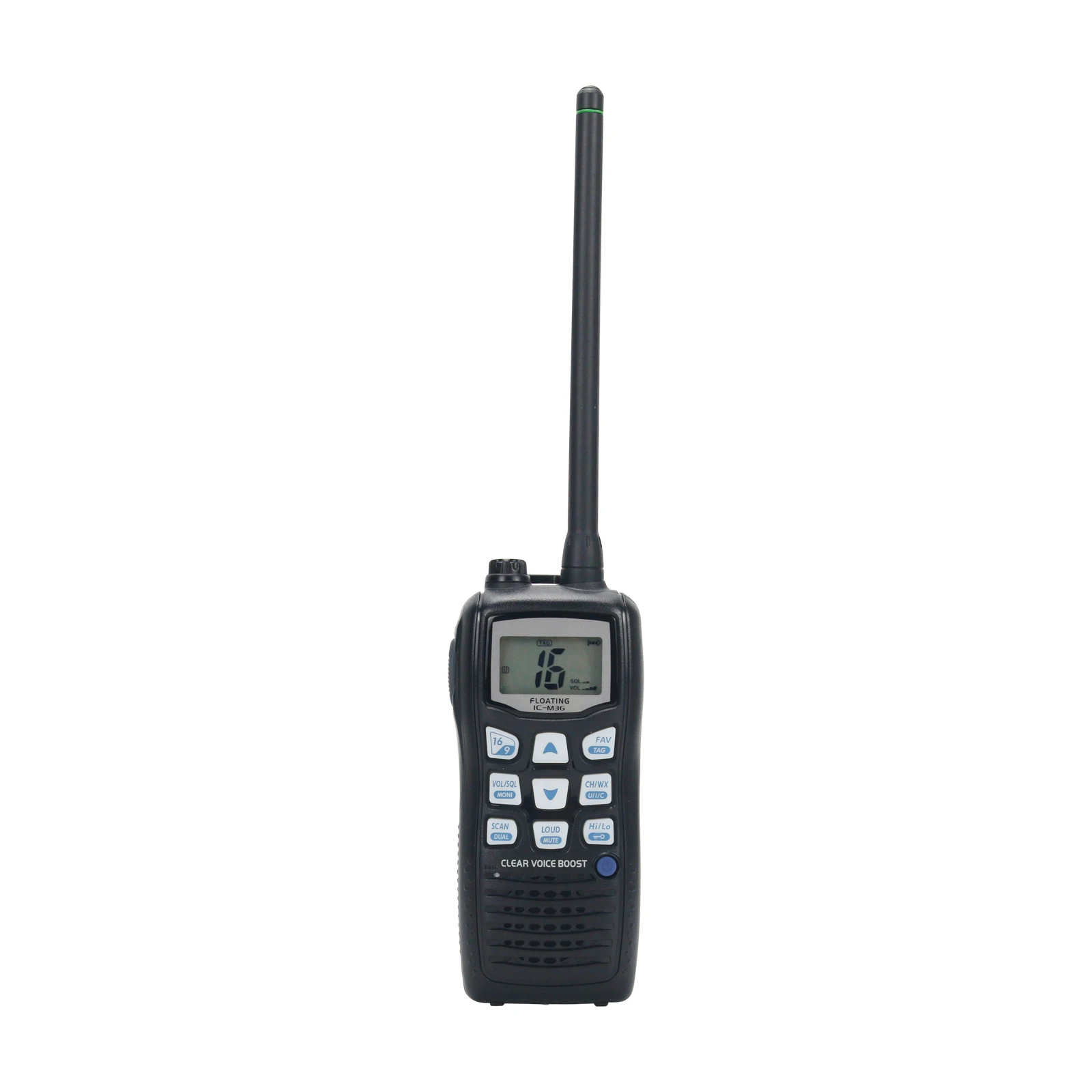 IC-M36 VHF 해양 송수신기, IPX7 플로팅 워키토키, 휴대용 송수신기, 6W, 10km