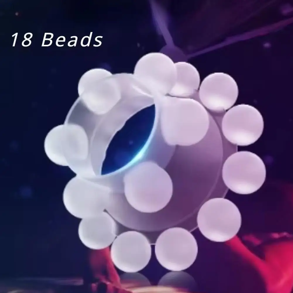 Double Layer 18 Beads Silicone Stress Relief Ball Creative Hanging Soft Dragon Bursting Ball for Stress Relief