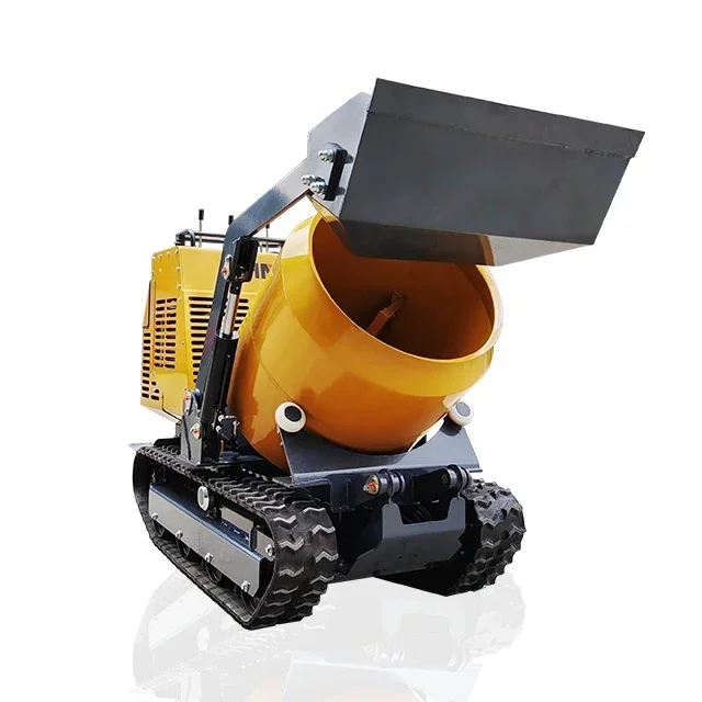 Por 300L Concrete Mixer Machine with Pump for Construction Building Site Mobile Cement Mixing Equipment