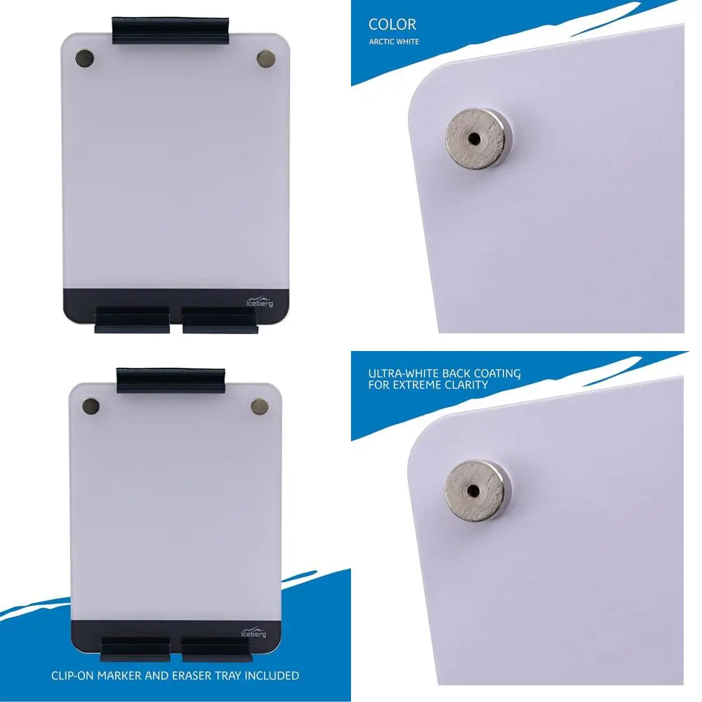 

Aluminum Framed Ultra-White Personal Dry Erase Board, 9x12 Inches, Office Essentials