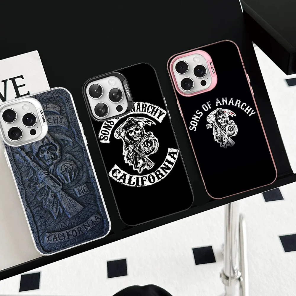 sons of anarchy USA TV Painted Phone Case For iPhone 16 15 14 13 12 11 Pro Max X XR XSMAX 8 7 Plus Matte Shockproof Back Cover