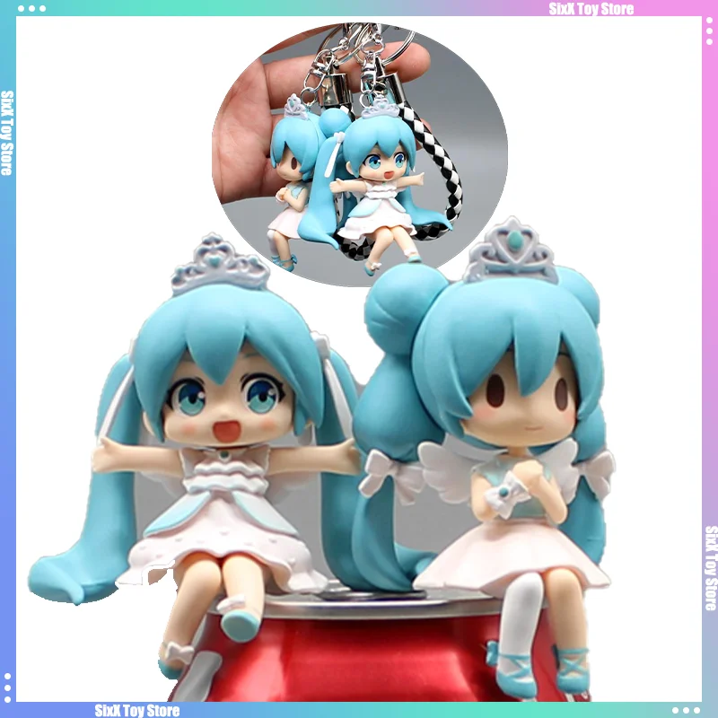 Hatsune Miku Figure Angel Princess 7cm PVC Collection Kawaii Girl Figurine Model Statue Doll Hobby Kids Children Birthday Gifts