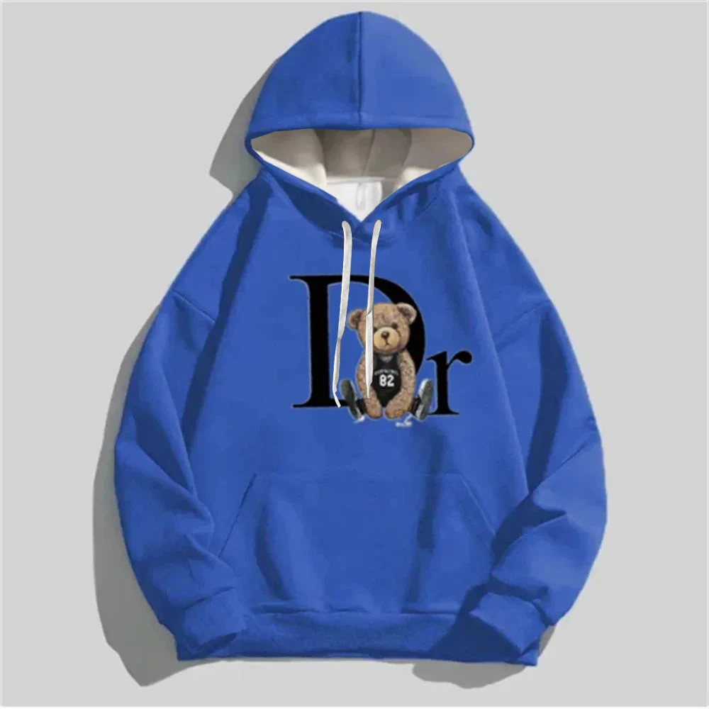 New Fashion Letter 3D Bear Print Men\'s and Women\'s Hoodies Autumn Winter Luxury Hooded Sweatshirts Streetwear Children\'s Tops