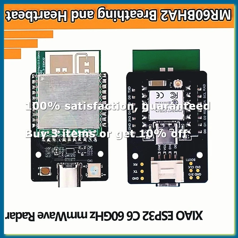 XIAO ESP32 C6 60GHz MmWave Radar Breathing & Heartbeat Detection Sensor MR60BHA2 ESPhome Home Assistant for-WDL