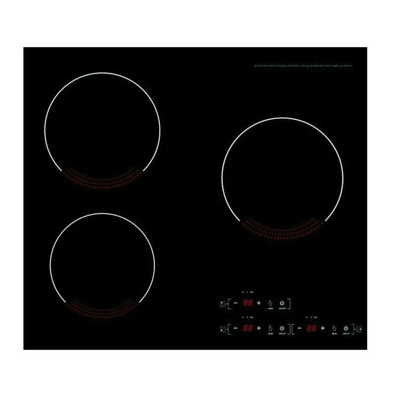 Commercial Threer-head Electric Cooker Ceramic Cooker Electric Stove Integrated Embedded Cooktop Stove High Power Ceramic Hob