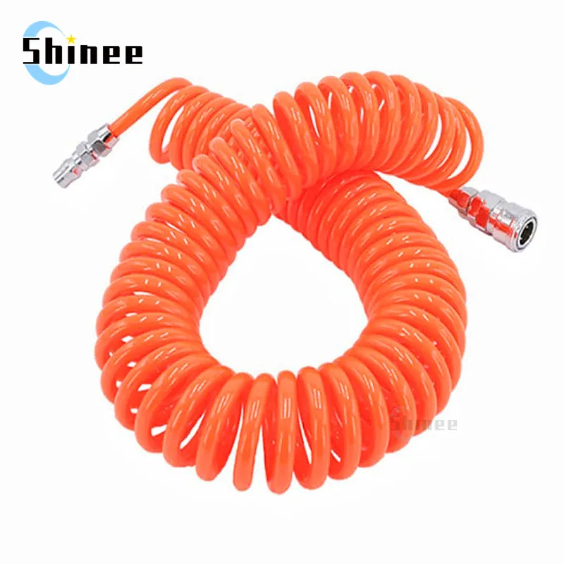 Hose For Compressor Air Tool 8mm 10mm 12mm 6M 9M 12M 8x5mm 12x8 10x6.5mm High Pressure PU Tube Pipe Gas Spring Pneumatic Spiral