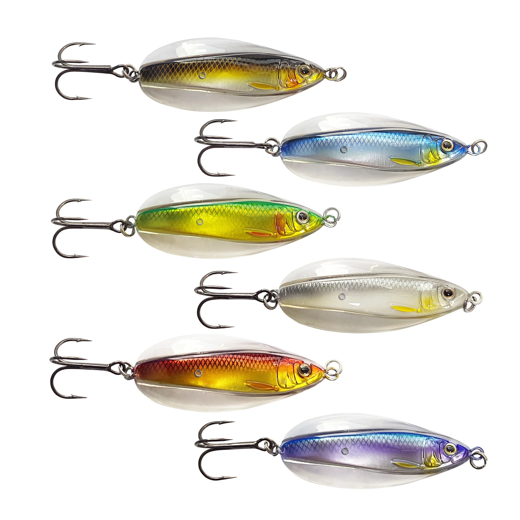 Aventik-cuchara de plantilla de fundición de Metal, 22g, con núcleo de inyector, señuelo de pesca Jigging, cebo de Metal, lubina, trucha, agua salada, agua dulce