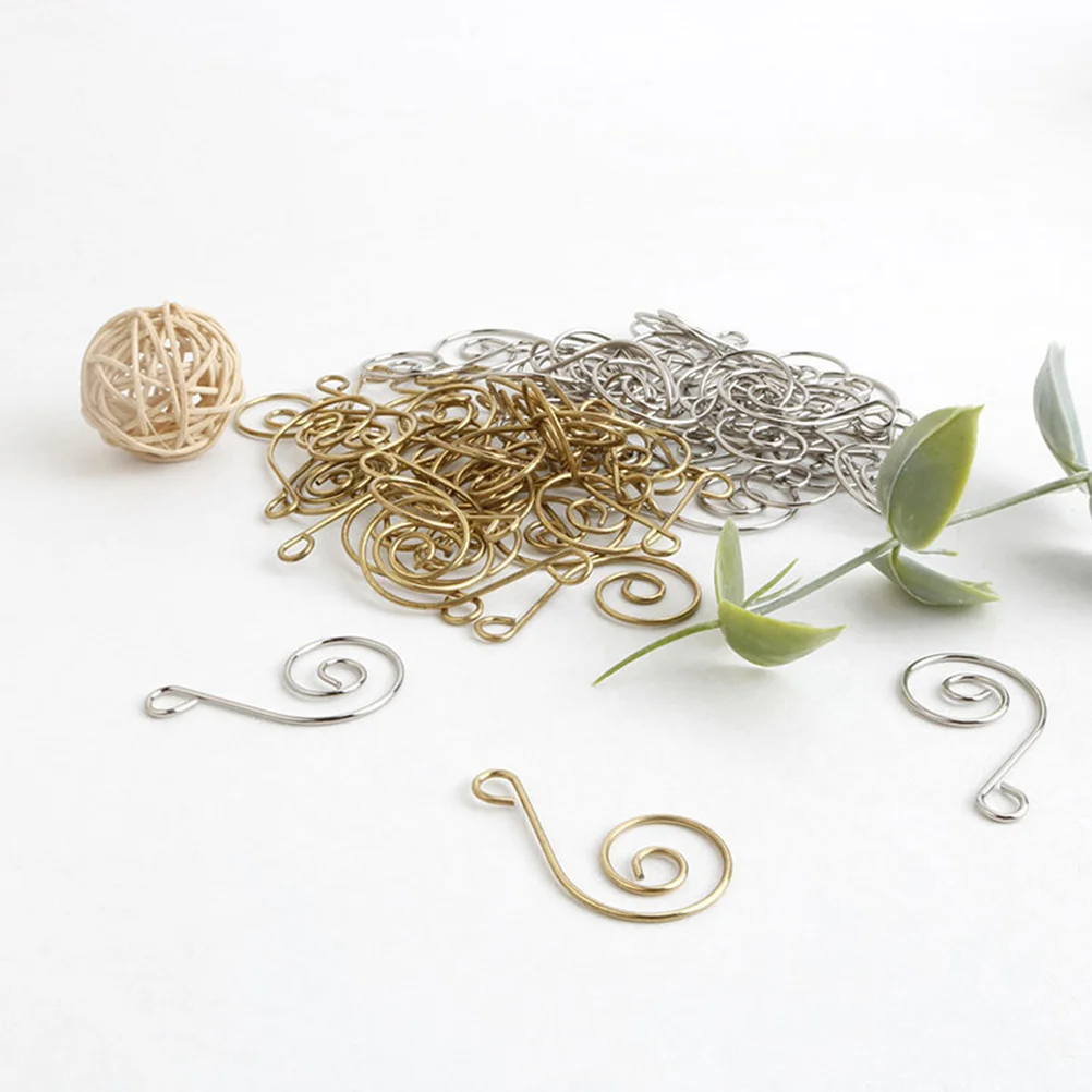 50 قطعة معدن الذهب S على شكل السنانير الثقيلة زخرفة الشماعات لشجرة عيد الميلاد إكليل الزينة إكليل الشماعات